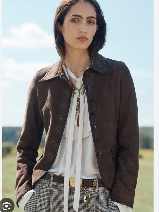 Zara Jackets & Blazers - Zara Studio NWT 100% suede leather brown jacket 1966/930